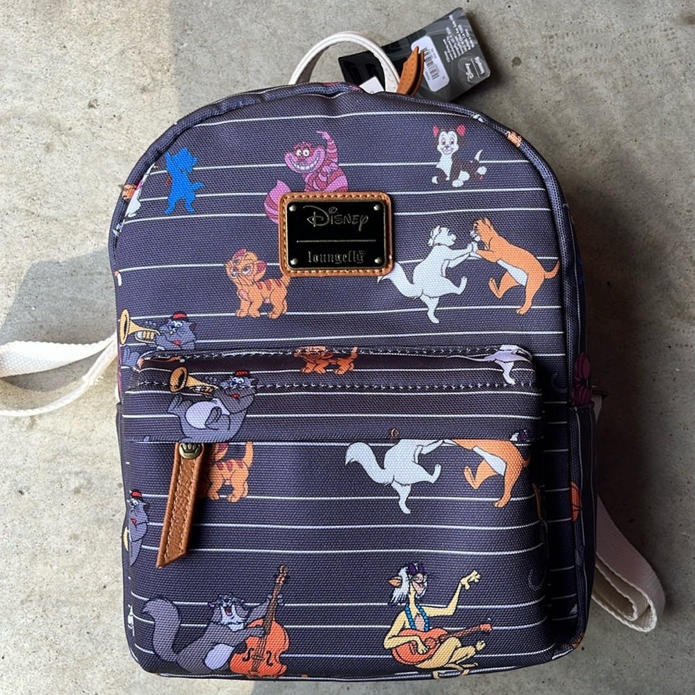 Disney x loungefly cats mini backpack NWT